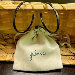 Julie Vos Gunmetal Extra Large Hammered Hoop